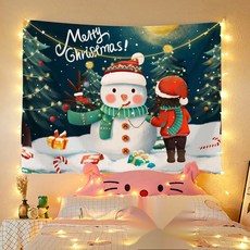 聖誕掛布 聚酯纖維, 95 x 73cm, 聖誕樹雪人, 1個