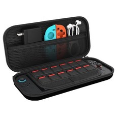 SPACE SHIELD 任天堂 Switch 2 相容 基本款 EVA 扁平便攜手提收納包 硬殼保護包, 1個, 單一商品, 霧面黑