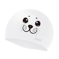 AQUS 半海豹泳帽 AC1612, 白色, 1個