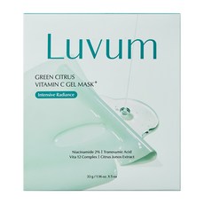 Luvum Beauty 綠色柑橘維他命C凝膠面膜, 5入, 1個
