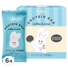 노티드 쿠키앤크림 단백질바 10p, 200g, 6개