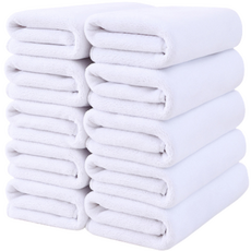 Living Mua 家用柔軟美容毛巾 85g 棉紗, 白色, 10個