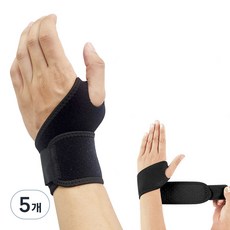 톨스토이 손목보호대 2p, 블랙, 5개