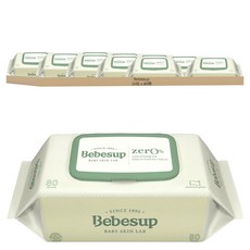 Bebesup 低刺激嬰兒濕紙巾 掀蓋式, 80張, 10包