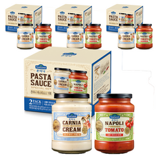 폰타나 뽀모도로 토마토 파스타소스 430g + 베이컨&머쉬룸 크림 파스타소스 430g, 860g, 4세트