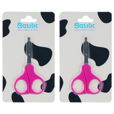 Basilic 貝喜力克 幼兒安全剪刀，不鏽鋼+PP材質，安全刀頭設計, 顏色隨機, 2支