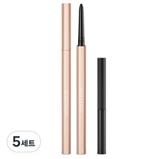 디어달리아 퍼펙트 디자이닝 아이라이너 워터프루프 펜슬 세트 13g, 5세트, 딥 블랙