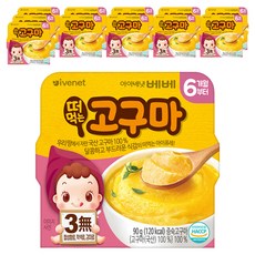 Ivenet Bebe Aibainet幼兒用貝貝一口吞紫地瓜與西梅泥 90g, 紅薯味, 12個