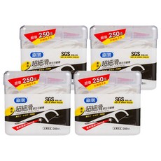 Shallop 刷樂 超細滑潔舌牙線棒, 7.5cm, 250支, 4盒