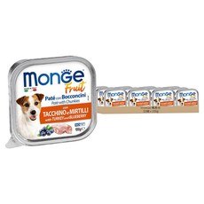 monGe 瑪恩吉 倍愛滿滿 主食犬餐盒, 32個, 100g, 火雞 + 藍莓