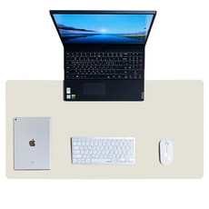 루비아르 대형 가죽 데스크매트, 아이보리