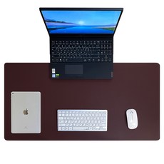 루비아르 대형 가죽 데스크매트, 다크브라운