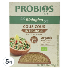 프로바이오스 유기농 통밀 쿠스쿠스, 500g, 5개