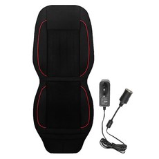 자동차 차량용 11팬 12V 24V 3단 바람 조절 쿨링 방석 통풍시트+가정용 220V 시거잭 변환 어댑터, 혼합색상, 1세트