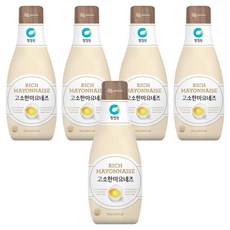 청정원 고소한 마요네즈, 500g, 5개