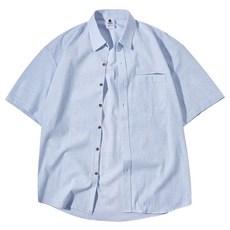 고스트리퍼블릭 남성용 보카시 오버핏 무지 반팔 셔츠 GS-700