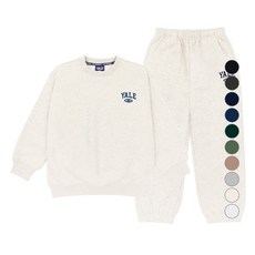 YALE KIDS 兒童寬鬆襯線大學T+束口褲套裝