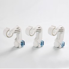 SERYUHOME 免鑽孔掛環桿 9.8 x 8 x 3.7 cm, 混合色, 3個