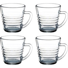 Glasslock 耐熱鋼化玻璃咖啡杯 220ml, 透明, 4入