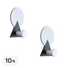 더벨라 북유럽풍 강력 접착 메탈 후크걸이, B형, 10개