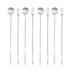 Haemo Pepero 長柄茶匙 + 茶叉, 茶匙 4支 + 叉子 4支, 1組