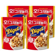 마켓오네이처 오 그래놀라 다이제 시리얼, 300g, 4개