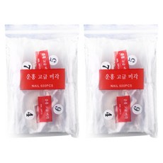 BARNA 橢圓形美甲片 500p, 透明, 2套