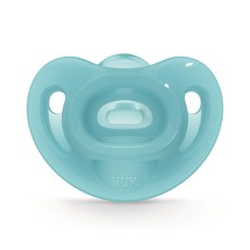 누크 센서티브 올실리콘 노리개젖꼭지, S2(6~18개월), 블루, 1개