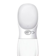 寵物星樂園 寵物外出飲水器 優雅白, 單手操作, 寬口設計, 防漏水, 1個