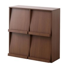 MARKET B Ezbo Beside 四門收納櫃, 可可胡桃木