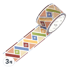 CARD LOVER 信的戀人 Life Point幾何圖案系列紙膠帶 30mm*7m, 01黃色, 3個