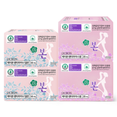 OCBON 本恩 護墊 一般型 34片 2包+加長型 28片 2包, 1組