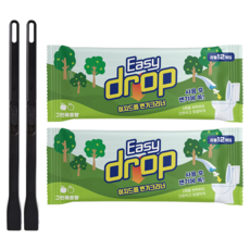 이지드롭 변기크리너 뉴 핸들팩 그린애플향, 블랙, 2세트