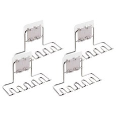 THELIVING 免鑽孔不鏽鋼牙刷刮鬍刀架, 4個, B款