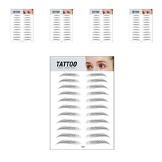 Alida 立體眉毛海娜貼紙組 GS0700135AE09, 單一顏色, 5套