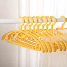 Isabelle Home 寬肩防滑衣架, 10個, 黃色
