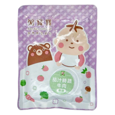 粥寶寶 茄汁時蔬牛肉燉飯 1歲以上, 150g, 1包
