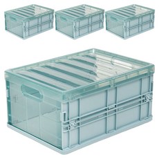 블록 폴딩 박스, 블루, M(30 x 22 x 14 cm), 4개