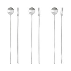Haemo Pepero 長柄茶匙 3p + 點心叉 3p, 1套, 湯匙 3p + 叉子 3p