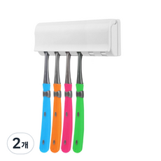 MONACO OLIVE 6件組簡易牙刷架, 白色, 2個