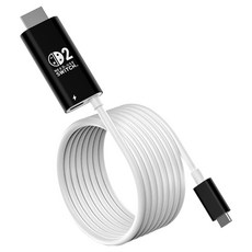 베이직기어 닌텐도 스위치2 미니독 4K 60Hz 지원 TV연결 PD100W 충전 HDMI 케이블, 1개, 블랙 + 화이트