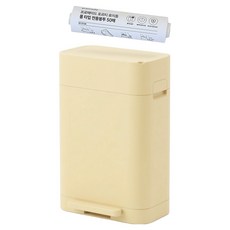 프로메이드 포르티 냄새차단 3중밀폐 휴지통 24L + 전용봉투 50p 세트, 버터크림