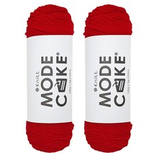 Knitt 100克模式蛋糕絲, 09紅色, 2個