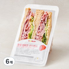 스웰리 통밀 햄치즈 샌드위치, 180g, 6개
