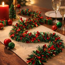 PARTYSHOW 聖誕裝飾毛條, 5個, 紅綠色