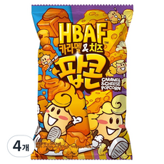바프 카라멜 앤 치즈 팝콘, 80g, 4개