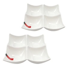 ROYAL BODEN 4格方形小菜盤, 白色
