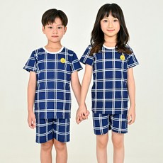 兒童微笑格紋 5 件提花室內裝上裝和下裝