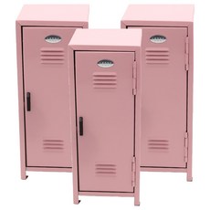 아트조이 탁상용 철제 미니 캐비닛, 핑크, 3개