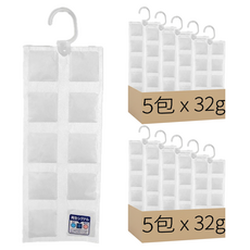 衣櫃乾燥劑 可循環使用 透氣無紡布 掛勾設計 靈活裁剪 使用方便 有效吸濕 保持乾爽, 32g, 10包